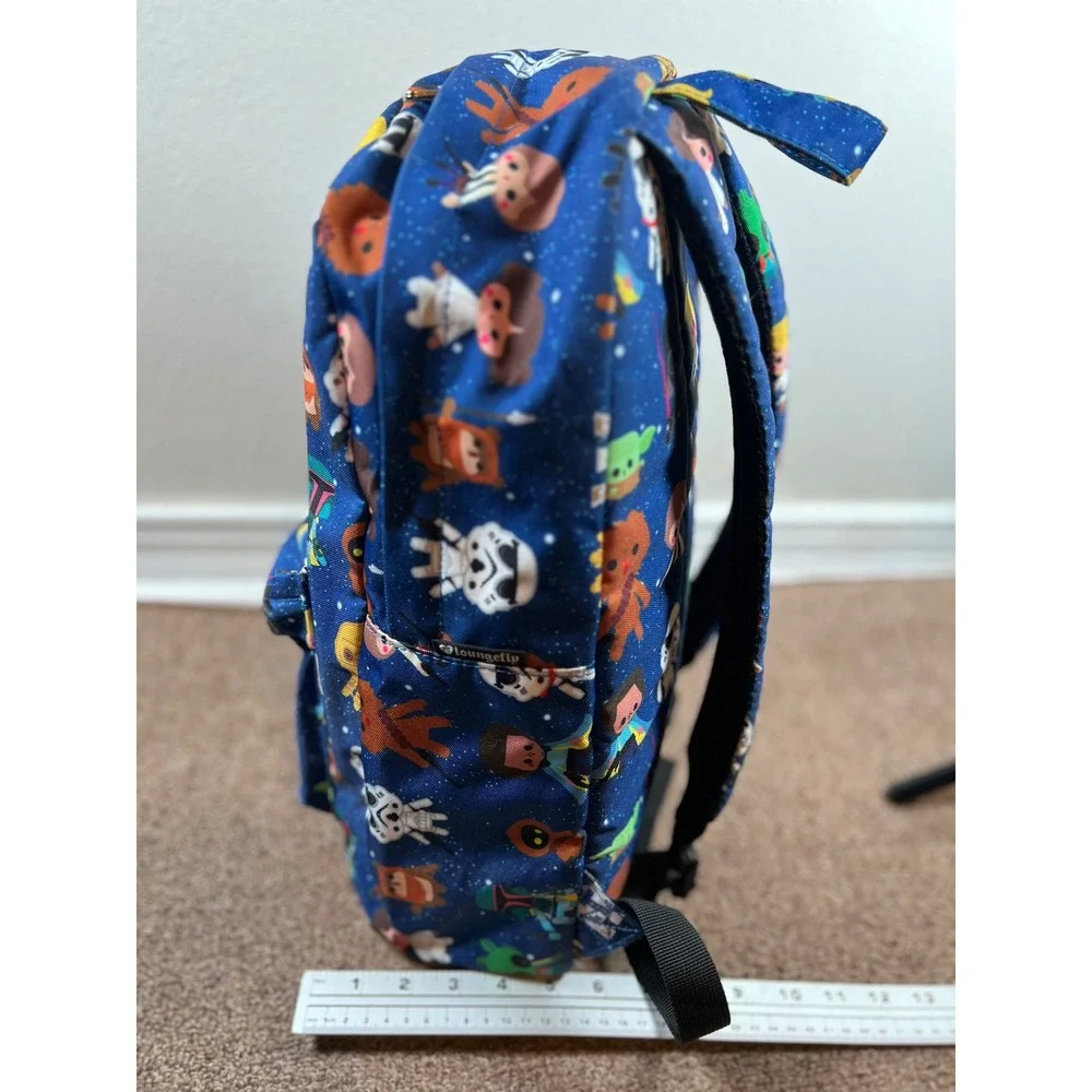 Loungefly‎ Star Wars Backpack Chibi Characters Blue Canvas Good Preowned